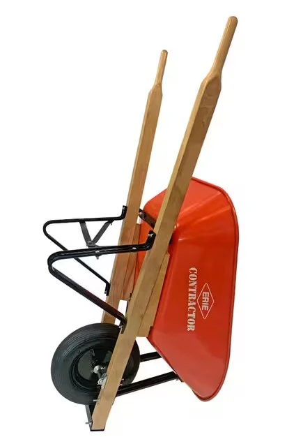 ERIE 6 cu. ft. Steel Tray Wheelbarrow with Pneumatic Tire - Image 3