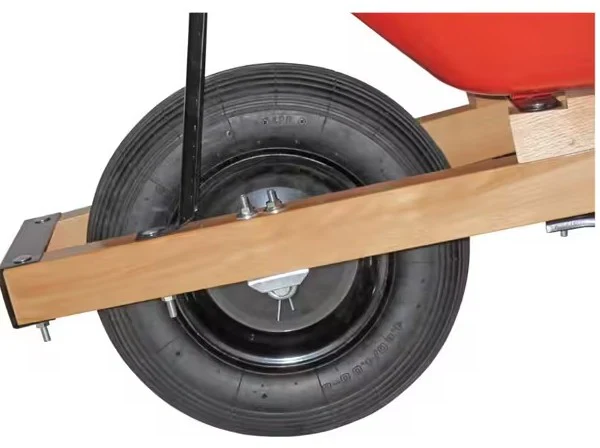 ERIE 6 cu. ft. Steel Tray Wheelbarrow with Pneumatic Tire - Image 4