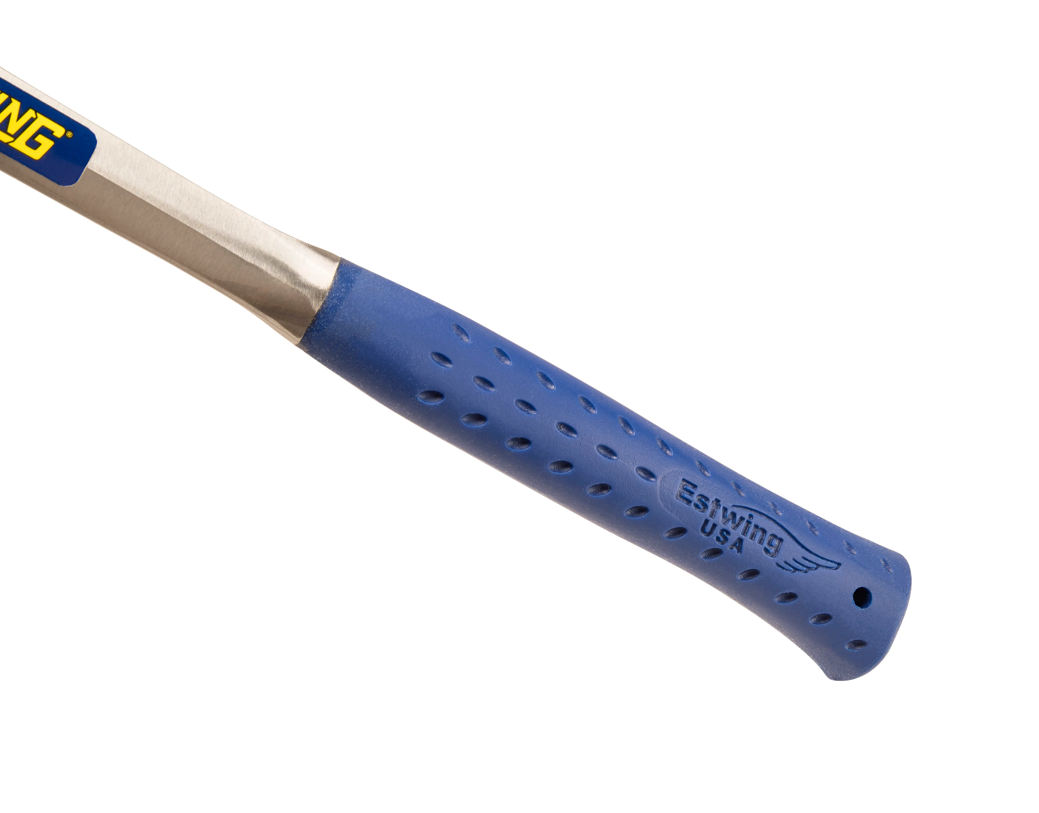 Estwing E3-22SM 22 oz. x 16 in. Milled Checkered Face BLUE SHOCK REDUCTION GRIP Solid Steel Straight Claw Framing Hammer - Image 5