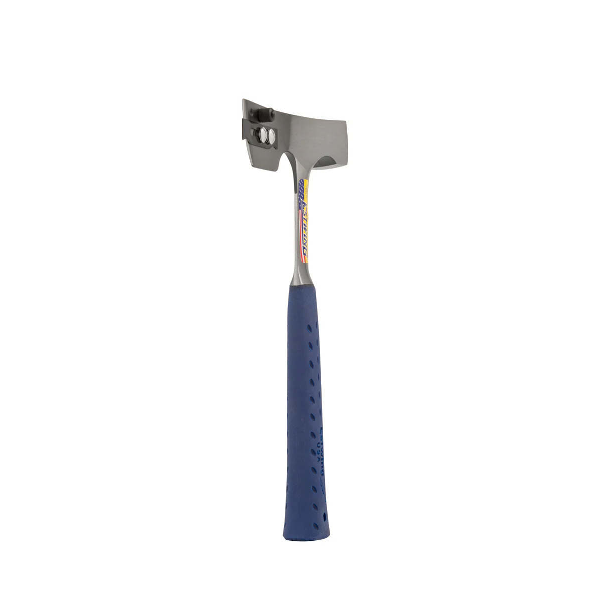 Estwing E3-CA 2.63 lbs. x 12-1/2 in. Milled Checkered Face BLUE SHOCK REDUCTION GRIP Solid Steel Shingler Hammer with Cutting Blade and Gauge - Image 3