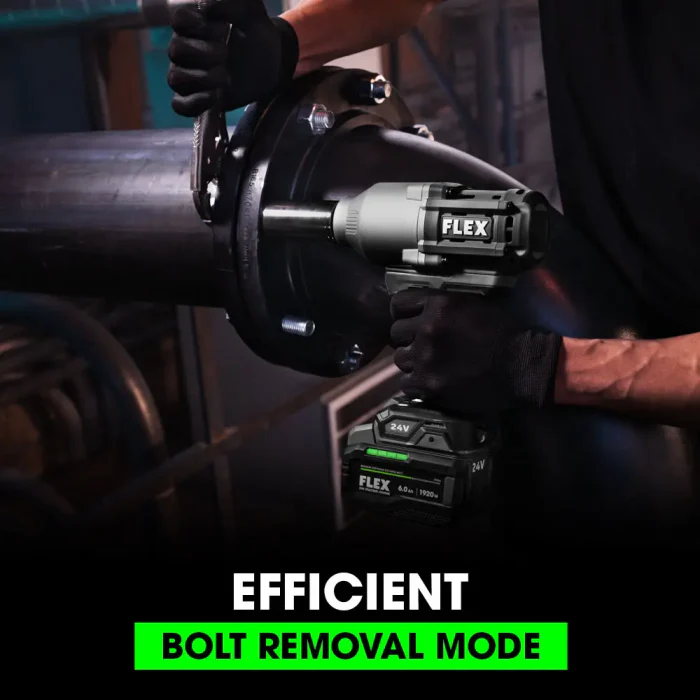 Flex FX1471-1H 1/2 in 1150 ft/lb Nut-Busting 800 ft/lb Fastening 0-2450 ipm Variable Speed Brushless High-Torque Cordless Impact Wrench Kit - Image 5