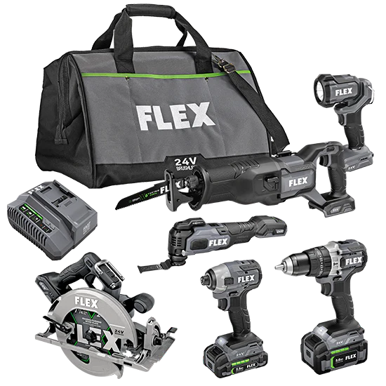 Flex FXM601-2B 24V 5.0Ah + 2.5Ah Kit 6-Tool Combo Kit - Image 2