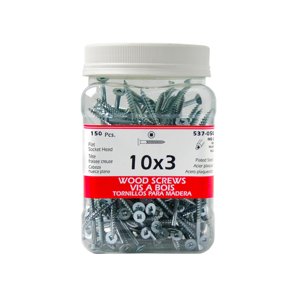 H Paulin #10 x 3 in. Zinc Flat Head Square Drive Wood Screw - Image 2
