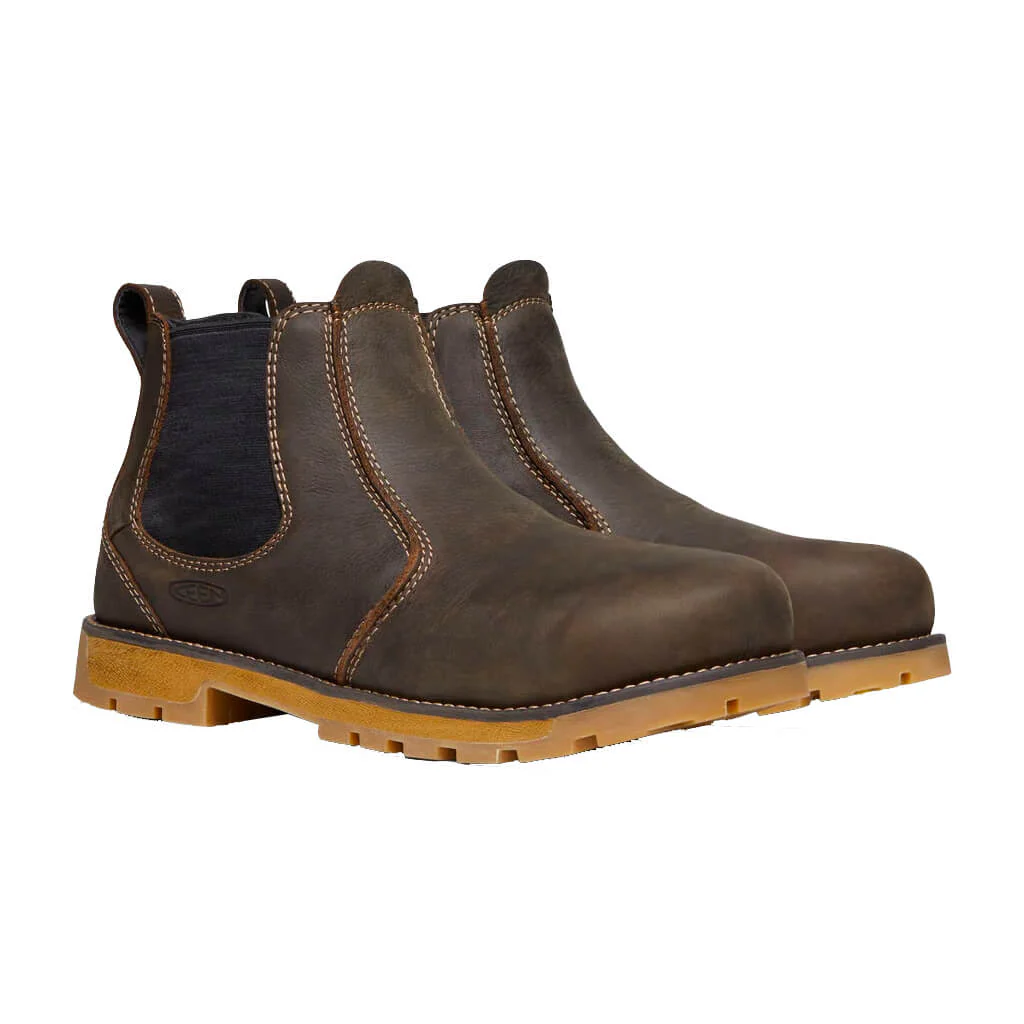 KEEN 1021337 Men's CSA 6 in. Cascade Brown Seattle Romeo Leather Aluminum Toe Slip-On Work Shoes - Image 4