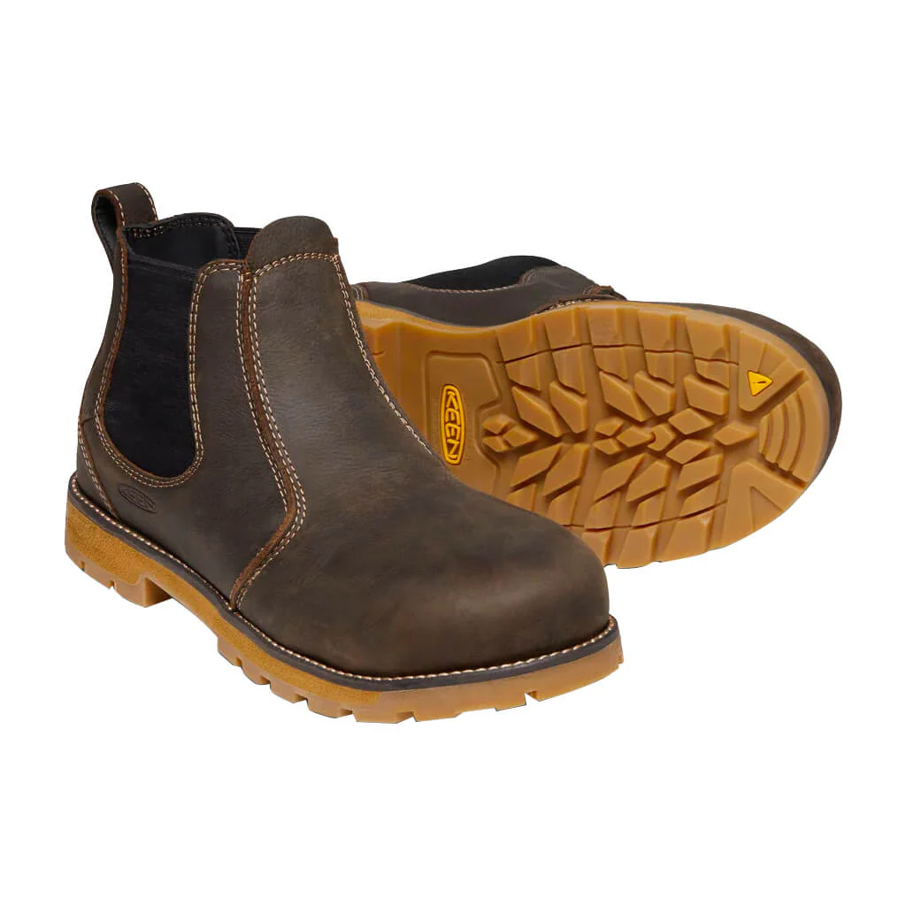KEEN 1021337 Men's CSA 6 in. Cascade Brown Seattle Romeo Leather Aluminum Toe Slip-On Work Shoes - Image 5