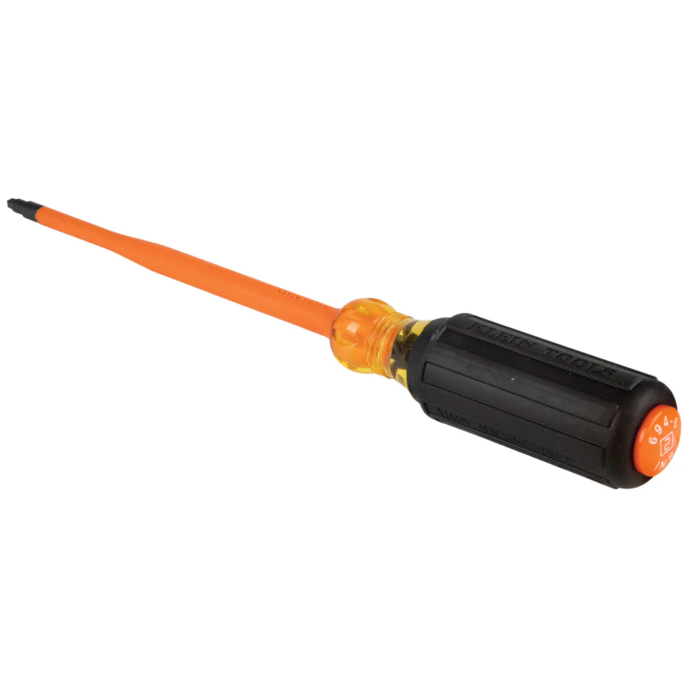 Klein 6946INS #2 Sq Slim-Tip 1000V Ins Scrwdr 6 in. Round Shank - Image 2