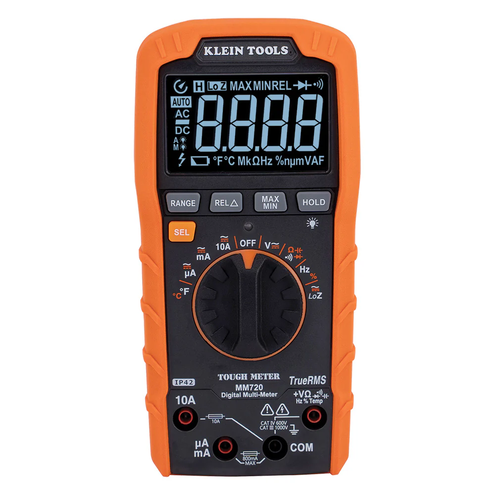 Klein MM720 Digital Multimeter TRMS Auto-Ranging 1000V Temp Low Impedance - Image 4