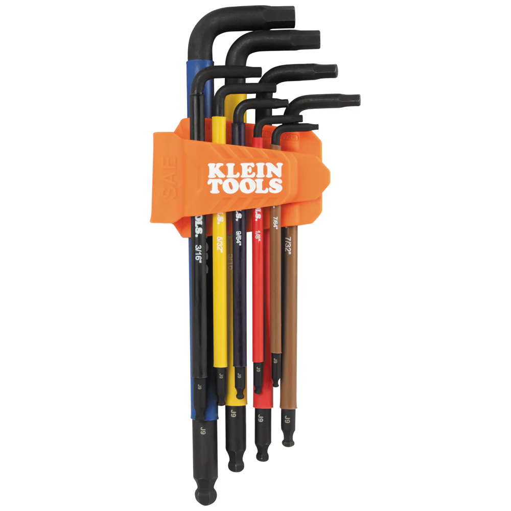 Klein BLS9 Ex-Long L Style Hex Key Caddy Set SAE 9-Piece - Image 2
