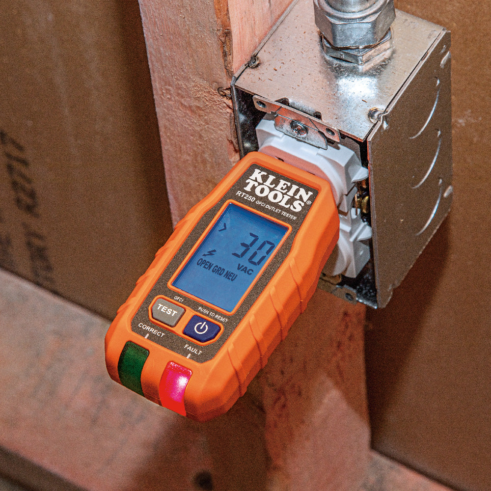 Klein RT250 GFCI Receptacle Tester With LCD - Image 10