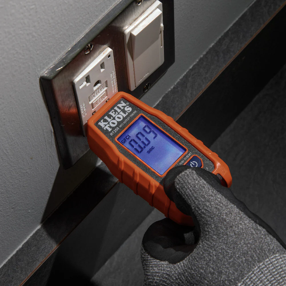Klein RT250 GFCI Receptacle Tester With LCD - Image 9