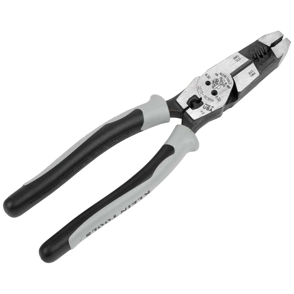 Klein J2159CRTP Hybrid Pliers w/Crimper Fish Tape Puller & Wire Stripper - Image 2