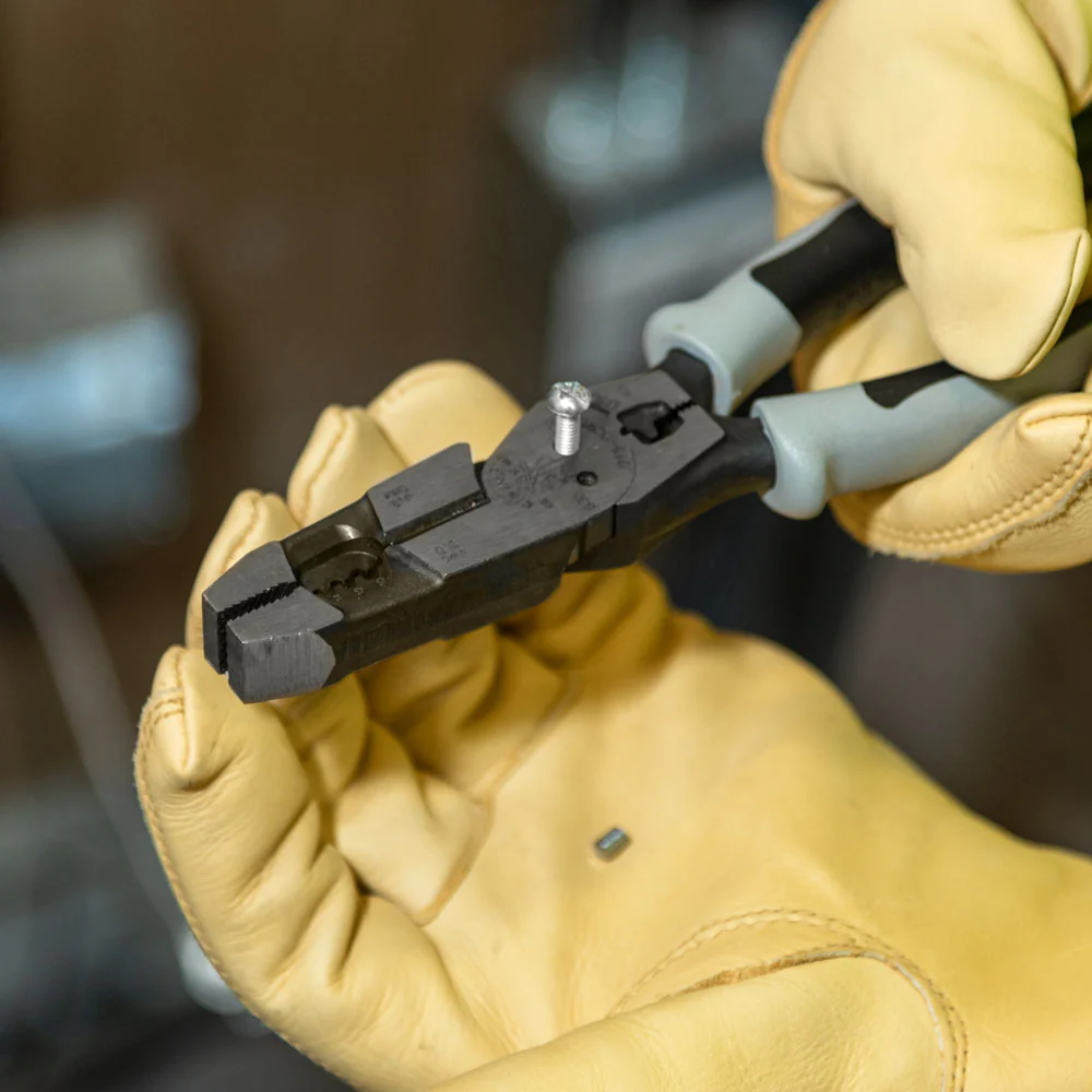 Klein J2159CRTP Hybrid Pliers w/Crimper Fish Tape Puller & Wire Stripper - Image 8