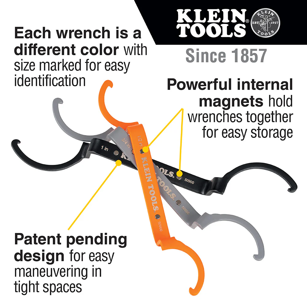 Klein 50900R Locknut Wrench Set - Image 11