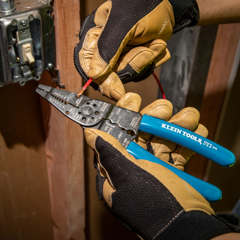 Klein 1010 Long Nose Wire Stripper/Wire Cutters/Crimp Tool - Image 5