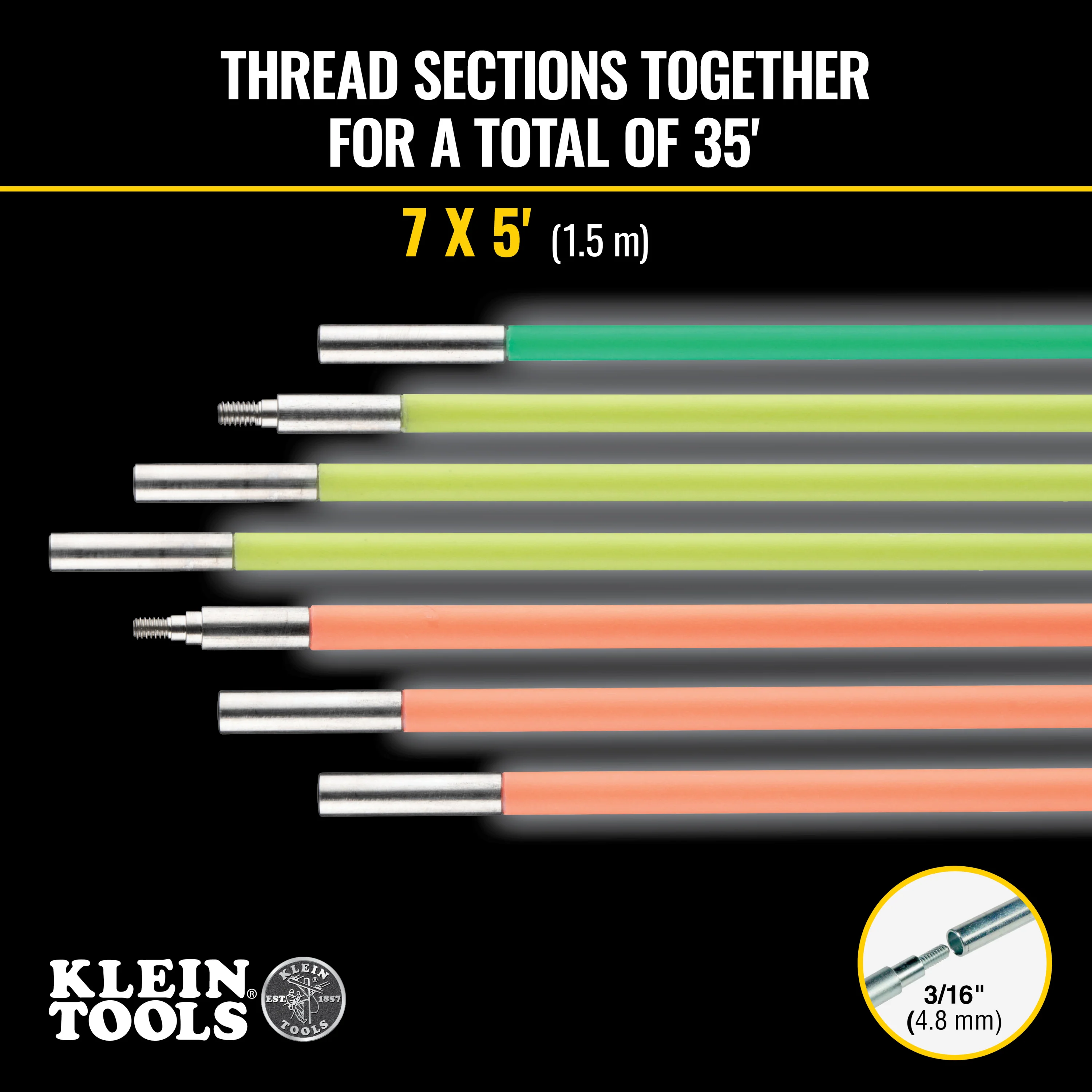Klein 50354 Multi Flex Glow Rod Set 35 ft. - Image 6