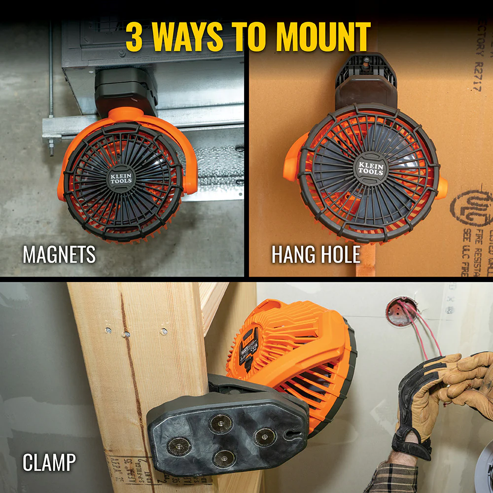 Klein PJSFM2 Rechargeable Clamping Fan - Image 6