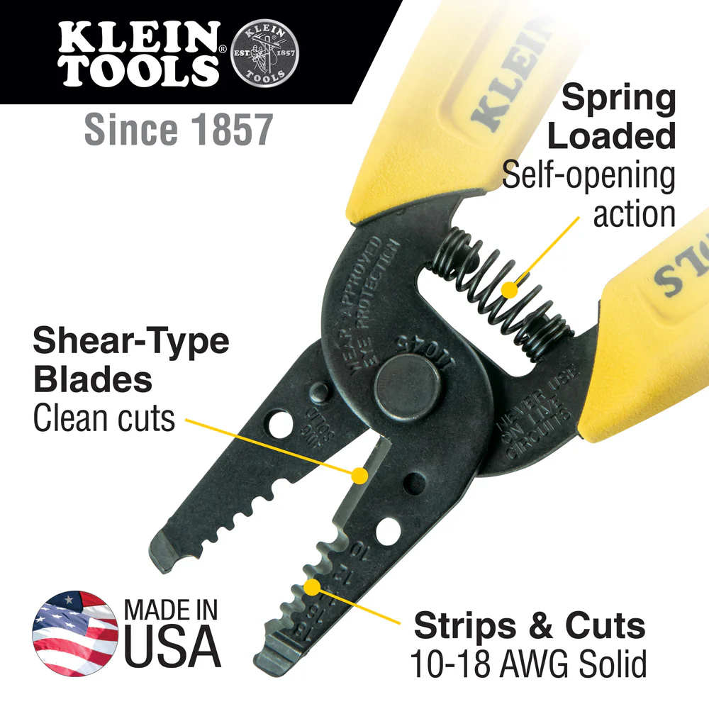 Klein 11045 Wire Stripper/Cutter 10-18 Awg Solid - Image 12