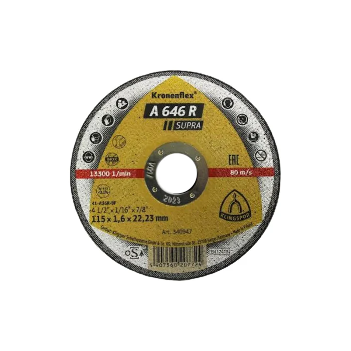 Klingspor 340947 A646R Metal Cut Off Disc Flat 4-1/2 in.