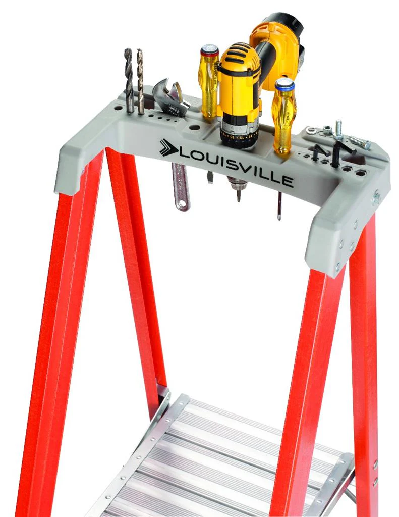 Louisville FXP1712 12 ft. Fiberglass Platform Step Ladder, 300 Lbs. Grade 1A - Image 3