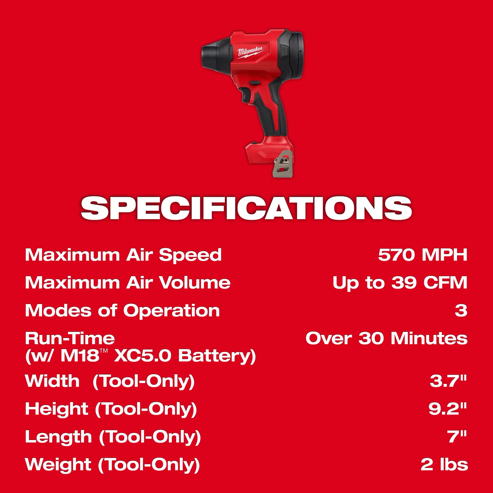 Milwaukee 0887-20 M18 Brushless Precision Blower (Tool Only) - Image 10