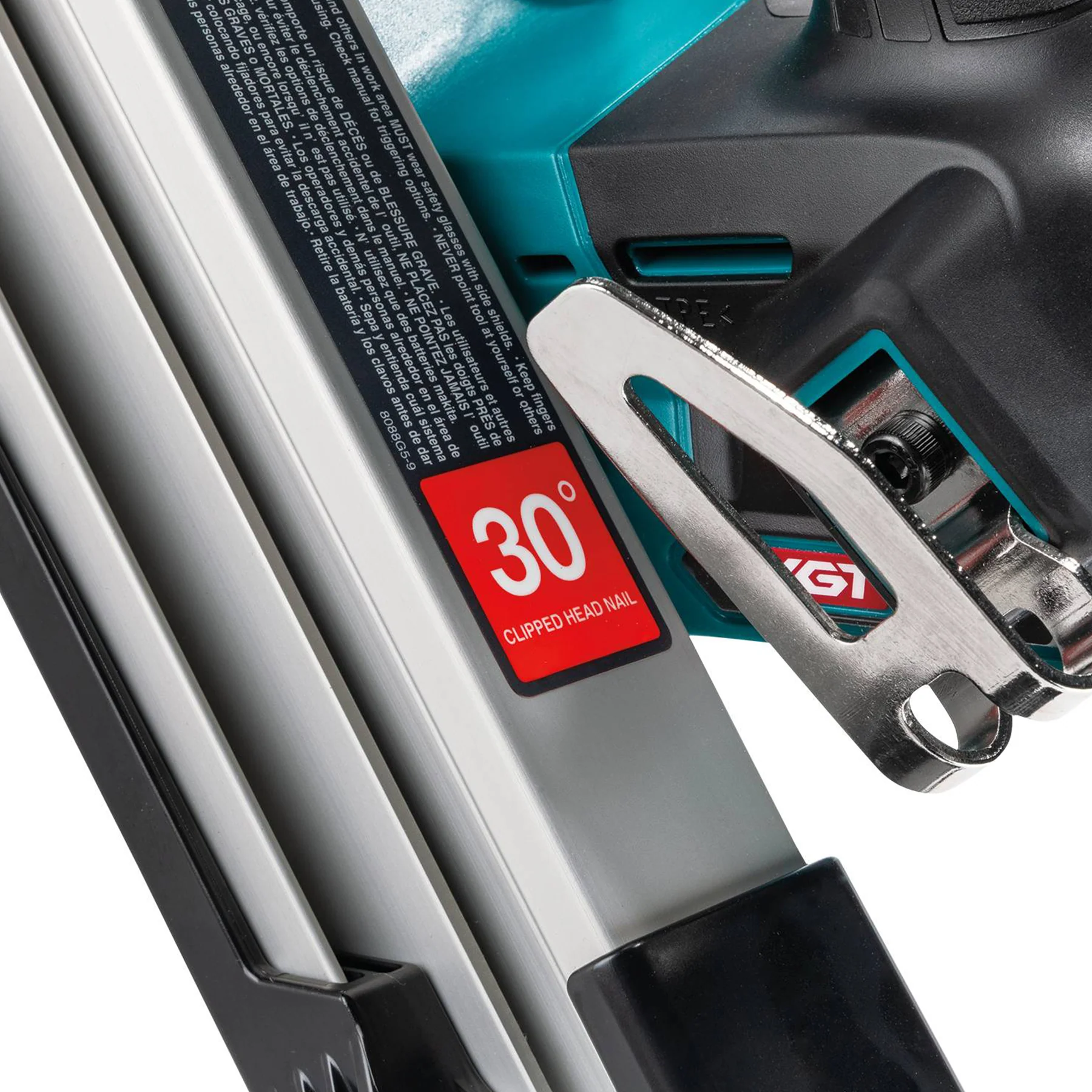 MAKITA
  BN001GZ01 40V Max XGT Brushless 3-1/2 in. Framing Nailer, 30-34° Clipped
  Head, Tool Only - Image 5