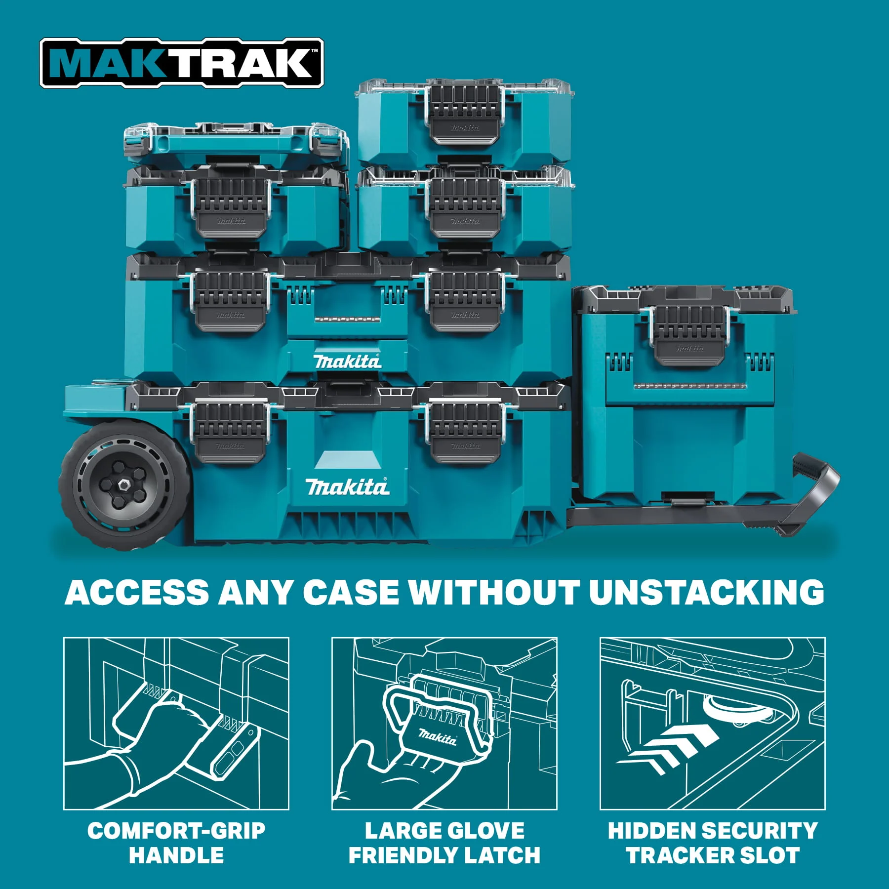 Makita Maktrak™ T-92031 8 Inches Molle Panel Divider (For T90015) - Image 12