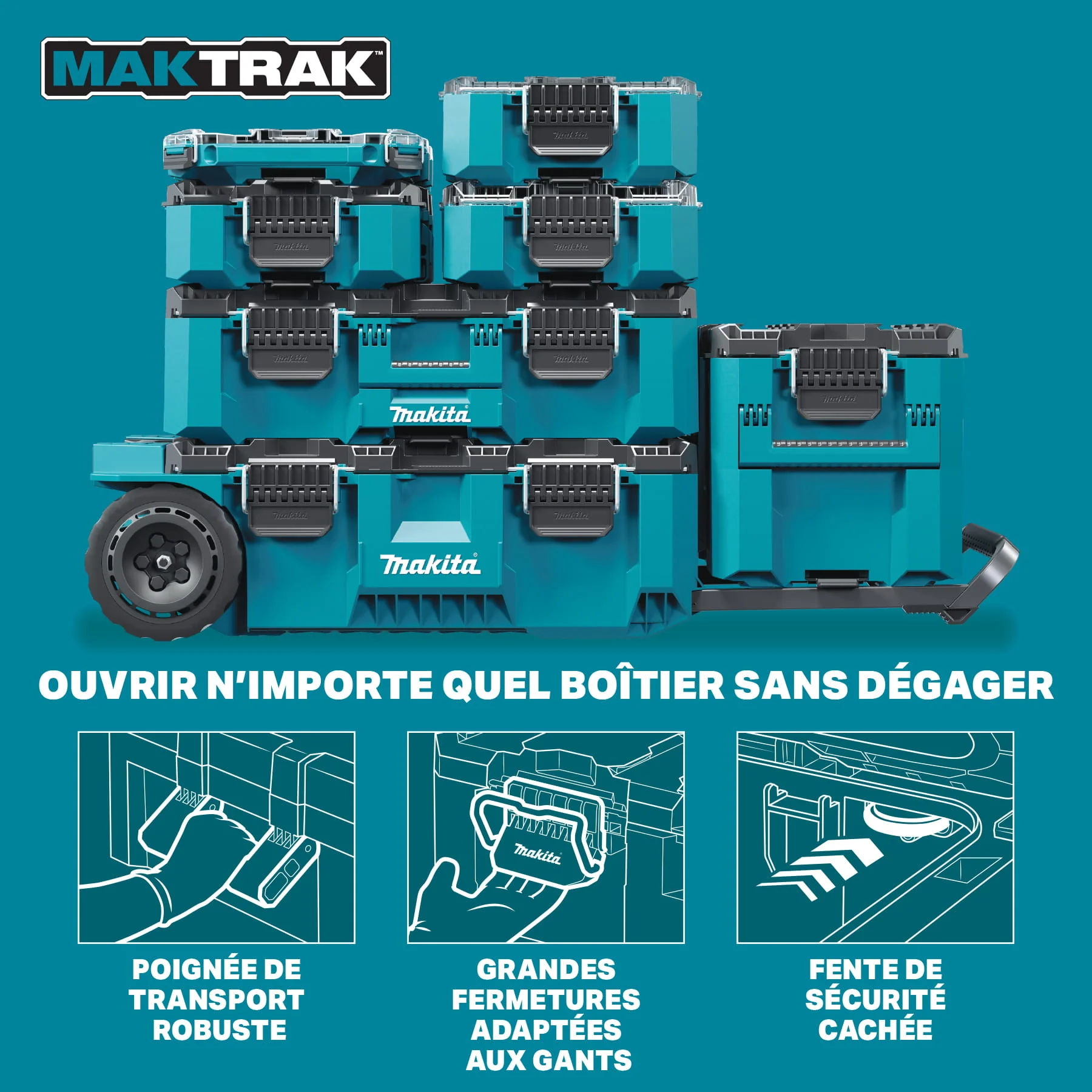 Makita Maktrak™ T-92178 4Pc Standard Low-Profile Bin Set (For T-90059) - Image 17