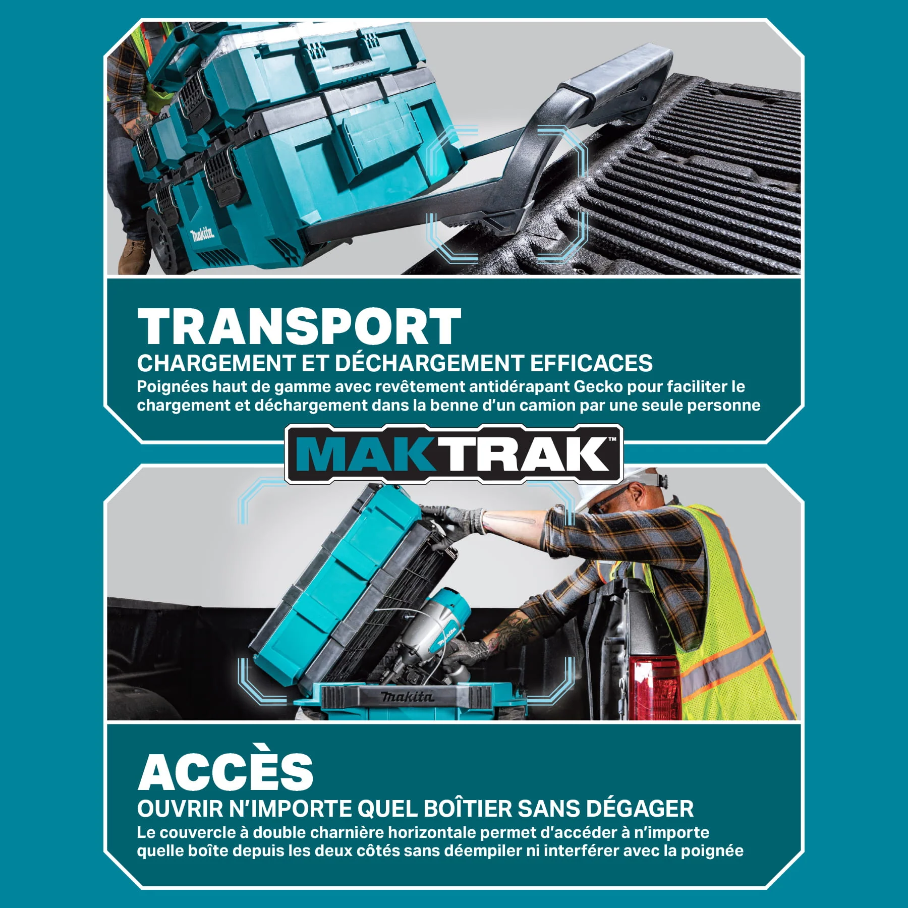 Makita Maktrak™ T-92271 4Pc Deep Standard Upper Bin and Divider Set (For T-90043/T-90065) - Image 14