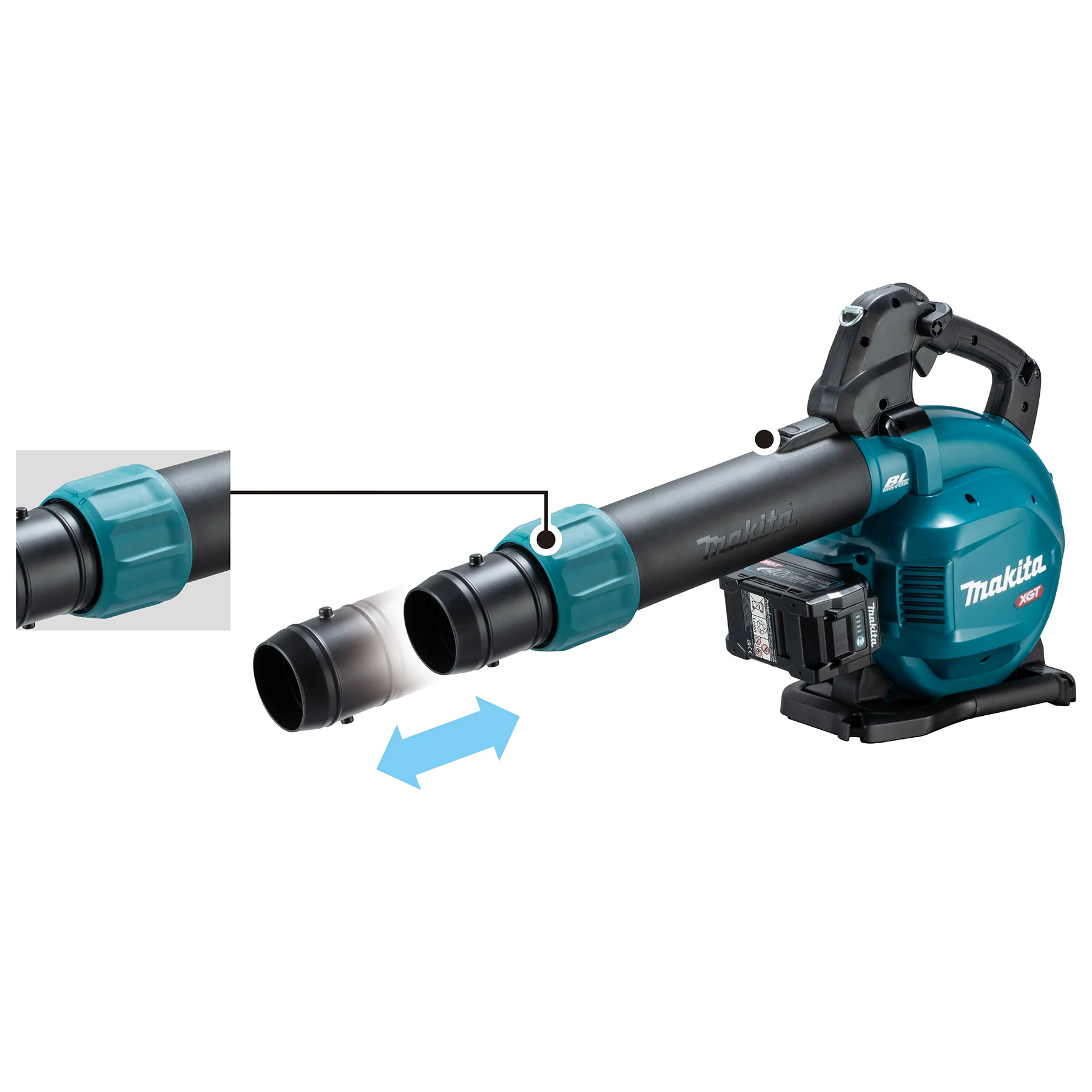 MAKITA UB003GZ 40V Max XGT
  Brushless 487 CFM Blower w/Vacuum Kit, Tool Only - Image 11