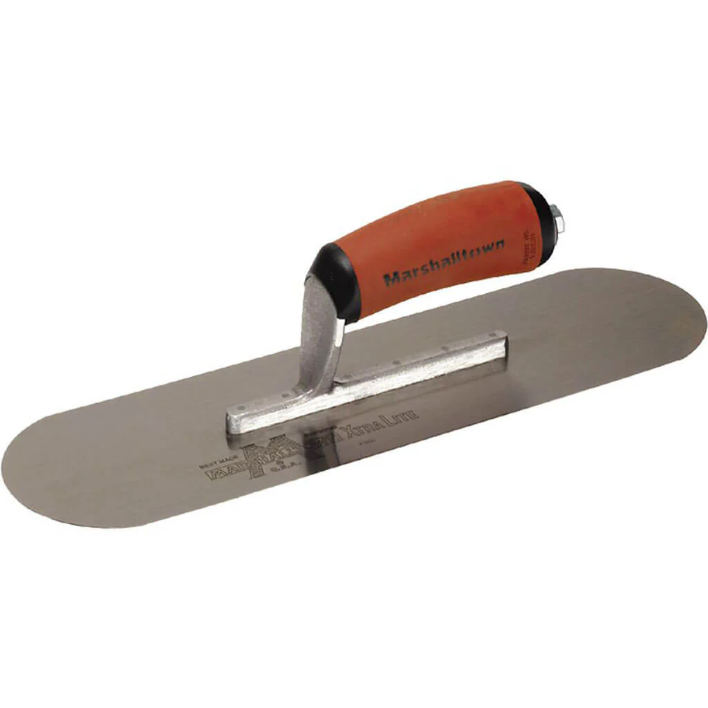 MARSHALLTOWN 13111 13 in. x 3-1/2 in. Curved Carbon Steel Pool Trowel - Image 2