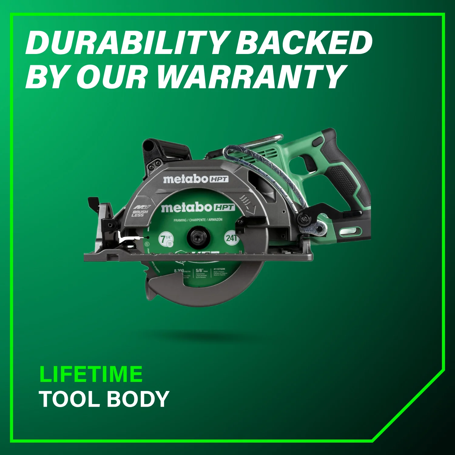 Metabo HPT C3607DWAQ4M 36V MV Rear Handle Circular Saw 7-1/4 in.  (Tool Only) - Image 11