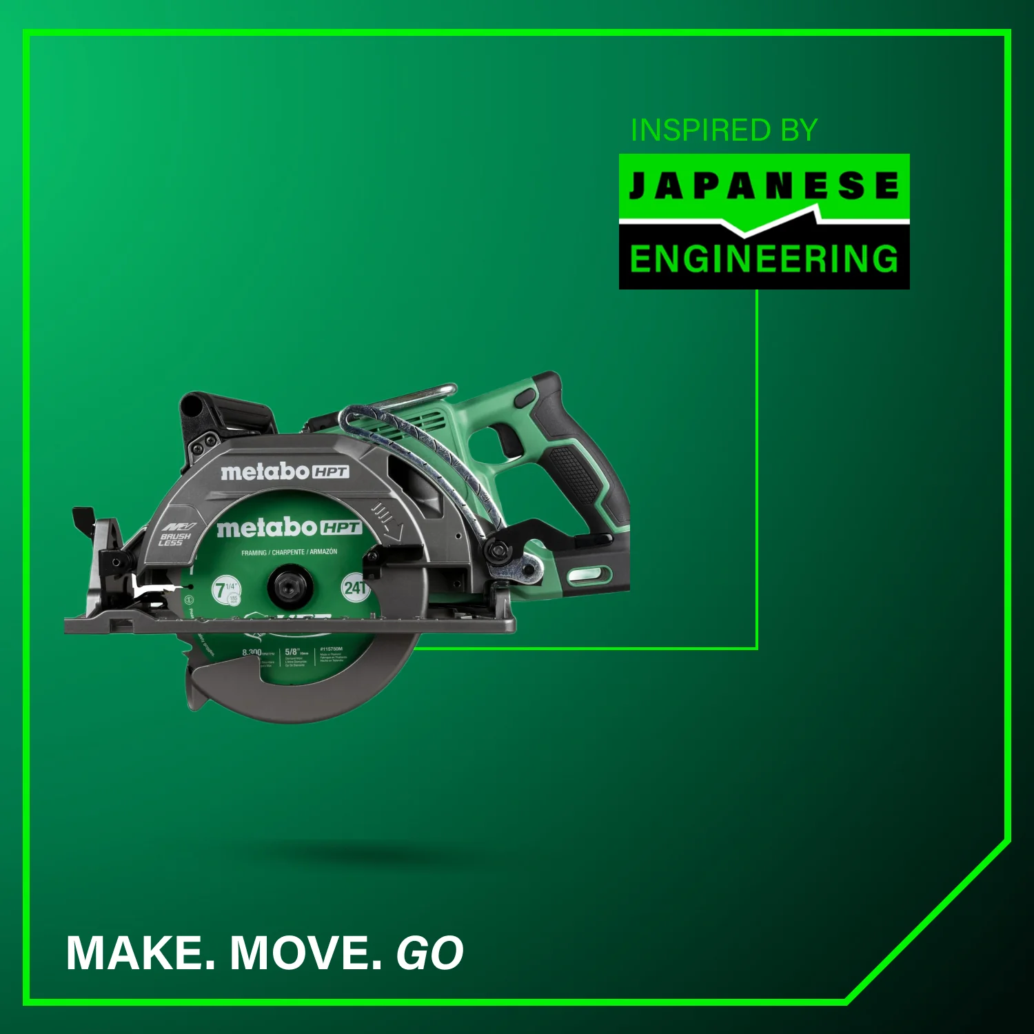 Metabo HPT C3607DWAQ4M 36V MV Rear Handle Circular Saw 7-1/4 in.  (Tool Only) - Image 12