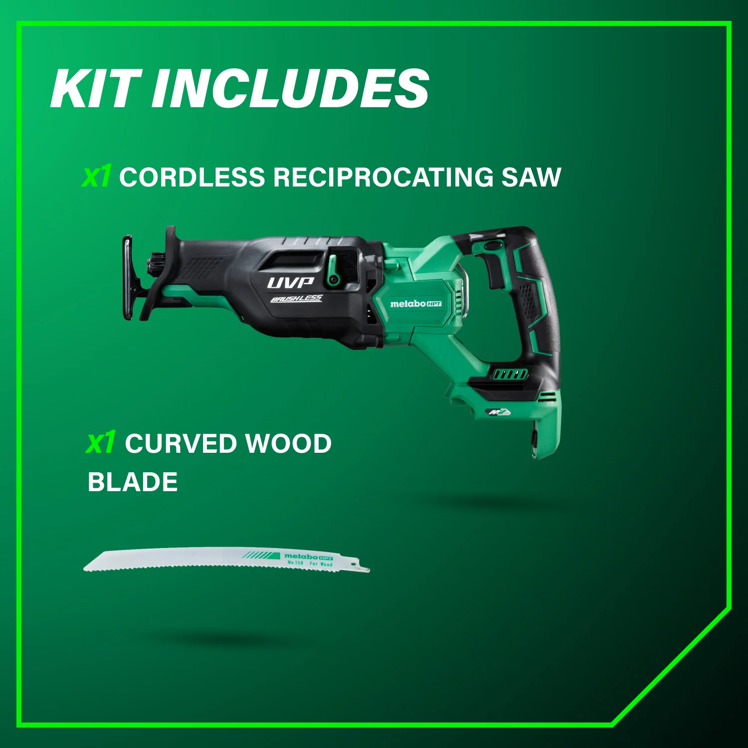 Metabo HPT CR36DAQ4M 36-Volt MultiVolt 1-1/4 in. Stroke Brushless Reciprocating Saw (Tool Only) - Image 5