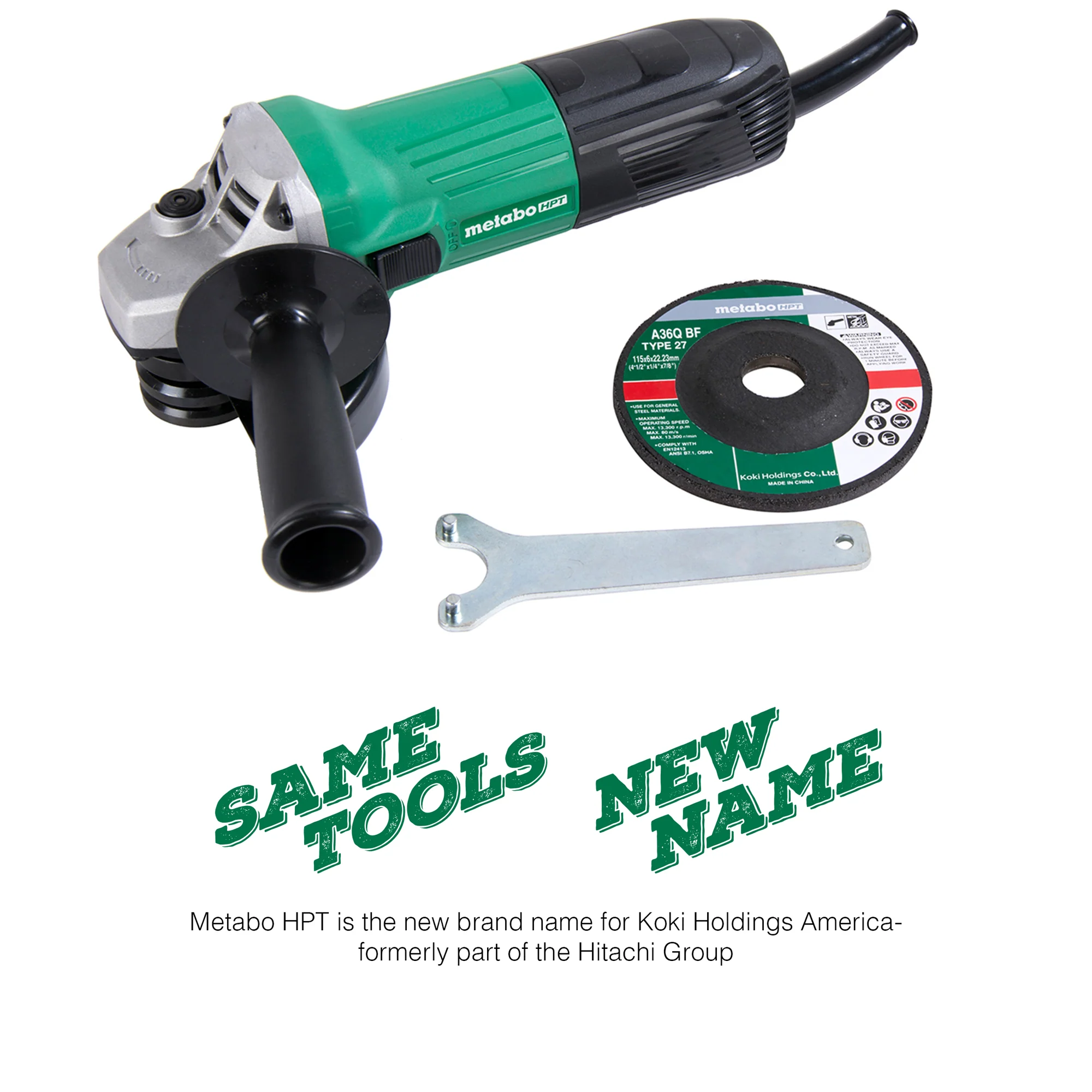 Metabo HPT G12SS2 4-1/2 in. Corded Angle Grinder with Slide Switch - Image 2