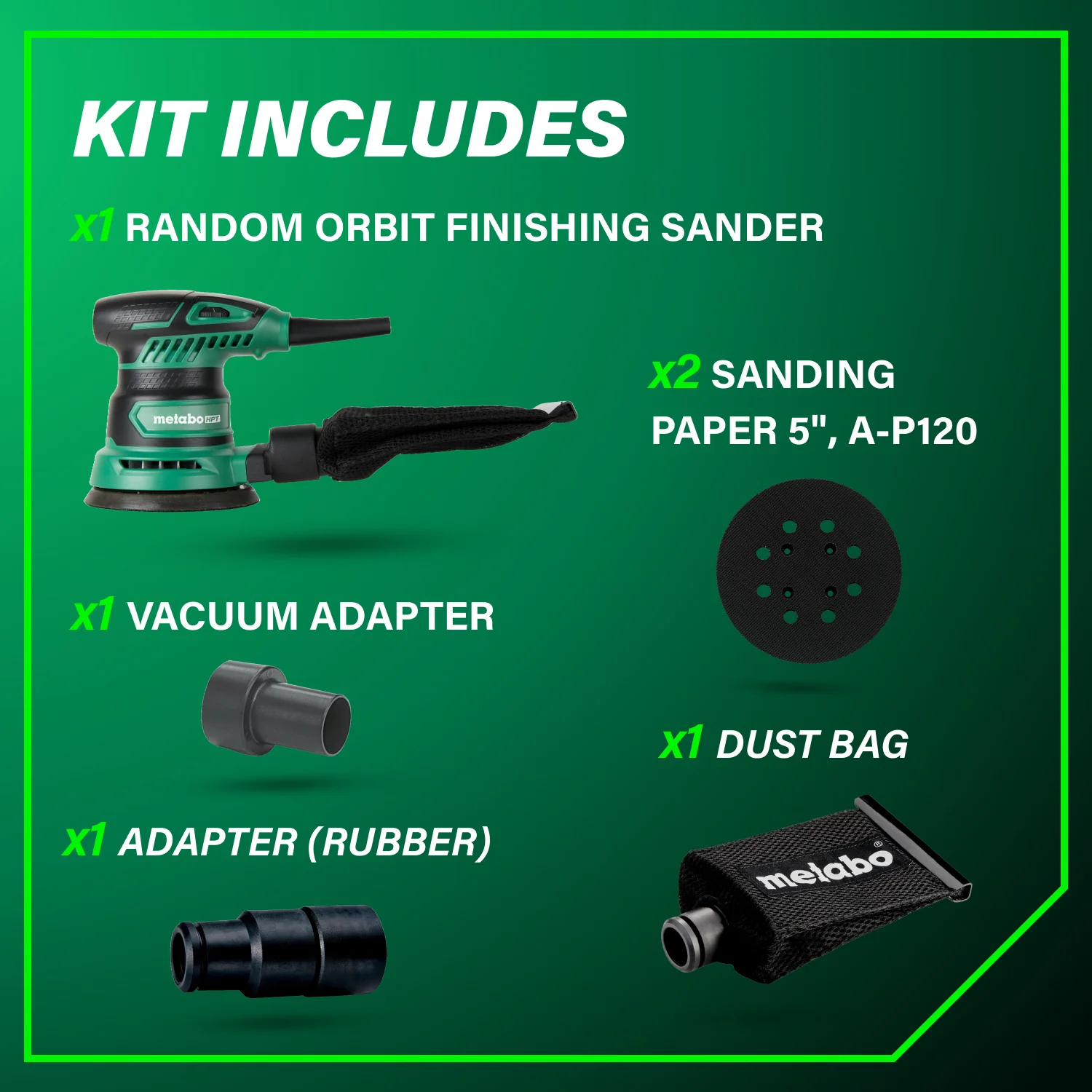 Metabo HPT SV13YSTM 5 Inch Variable Speed Random Orbit Finishing Sander - Image 3