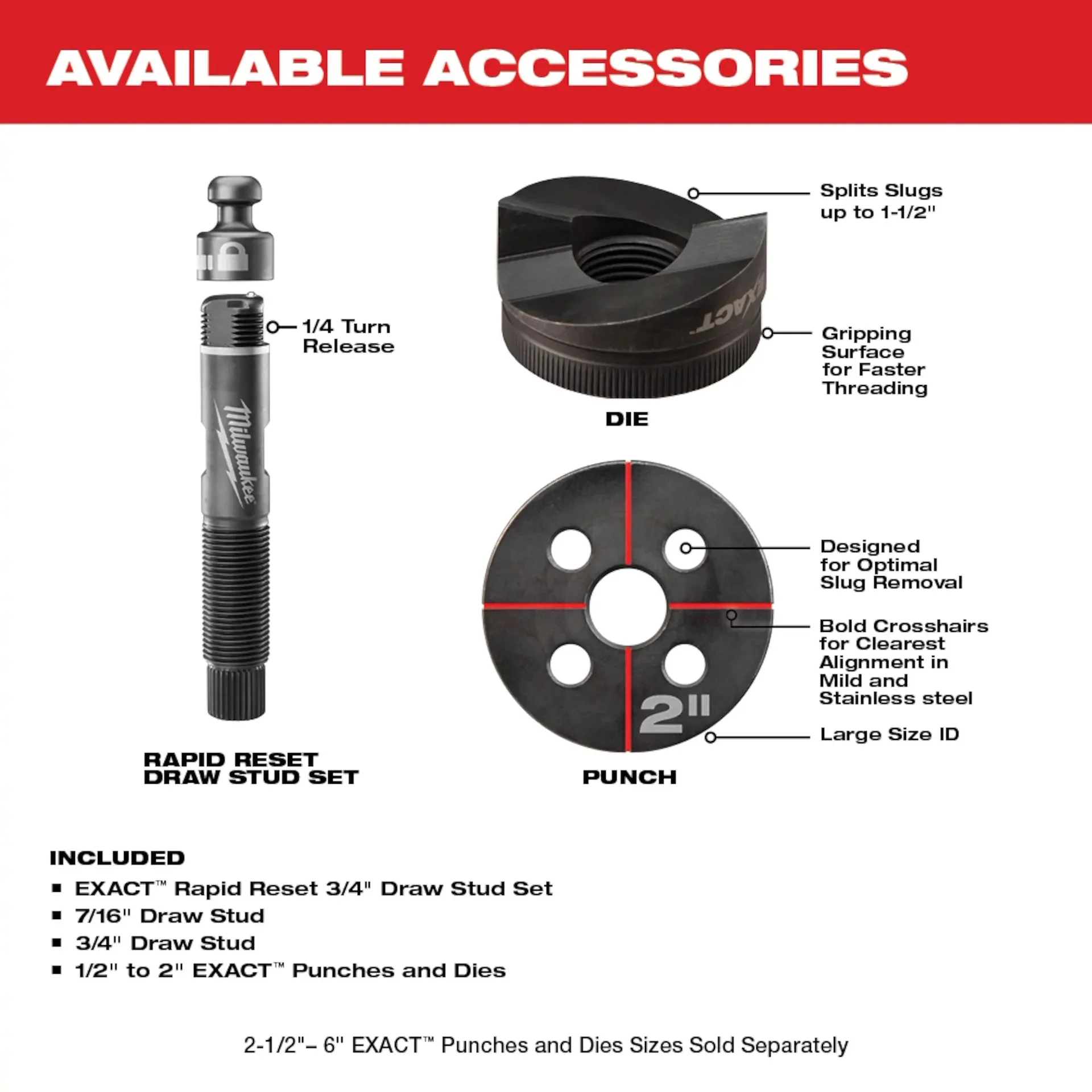 Milwaukee 2676-02 M18 10 Ton Knockout Tool 1/2 in. to 2 in. - Image 7