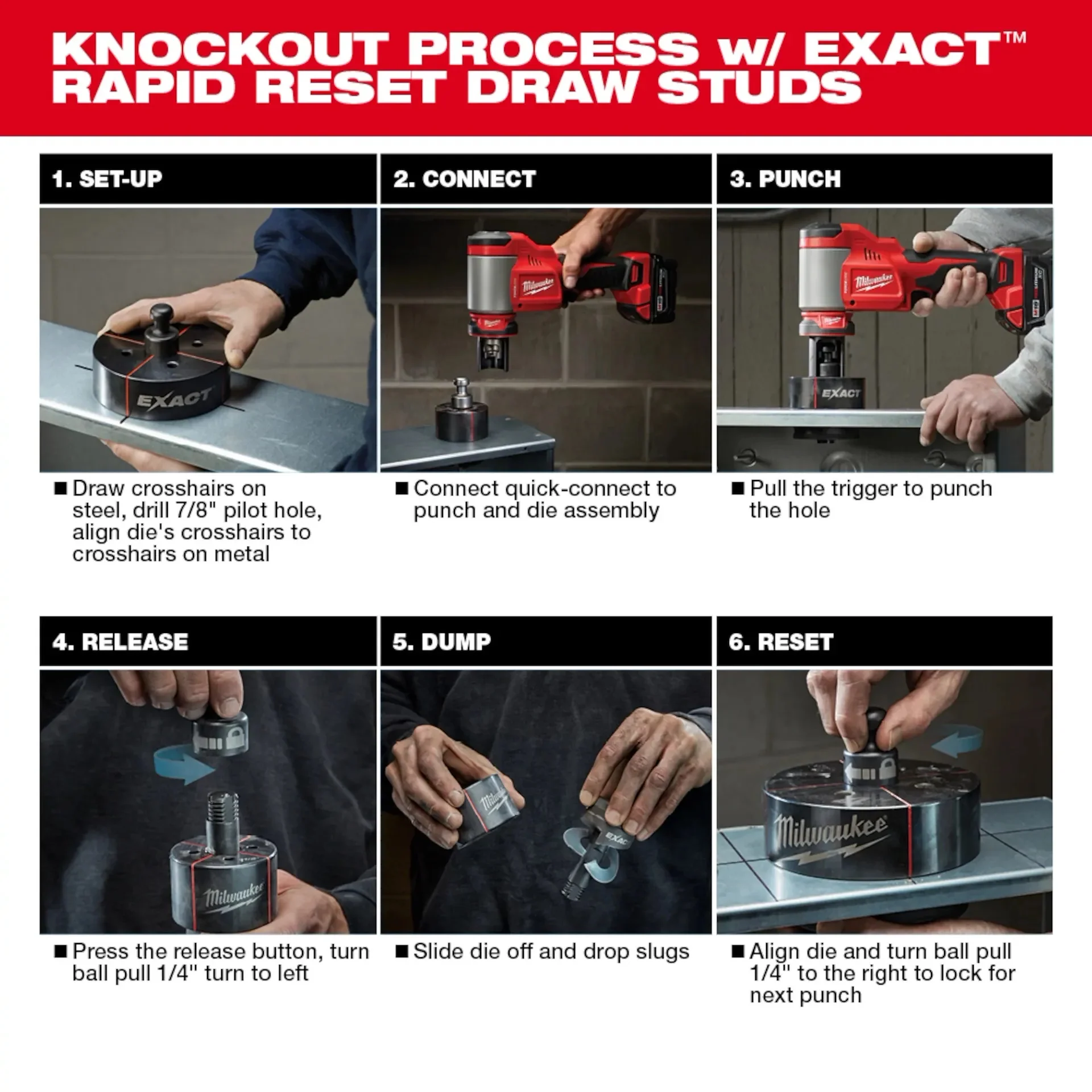 Milwaukee 2676-04 M18™ FORCE LOGIC™ 10T KO Tool 1/2 in. to 4 in. - Image 5