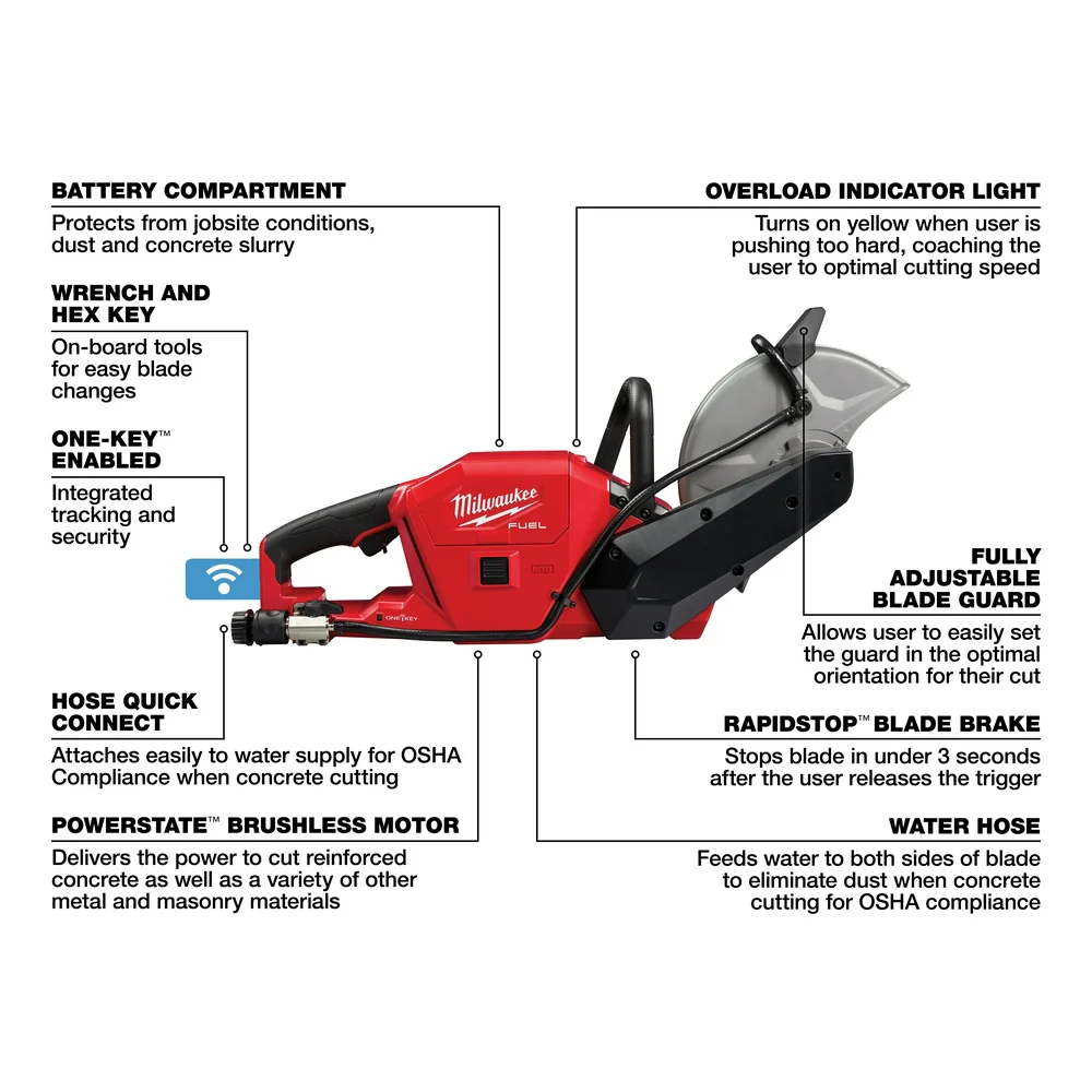 MILWAUKEE 2786-20 M18 FUEL 9 in. Cut-Off Saw (TOOL ONLY) - Image 4