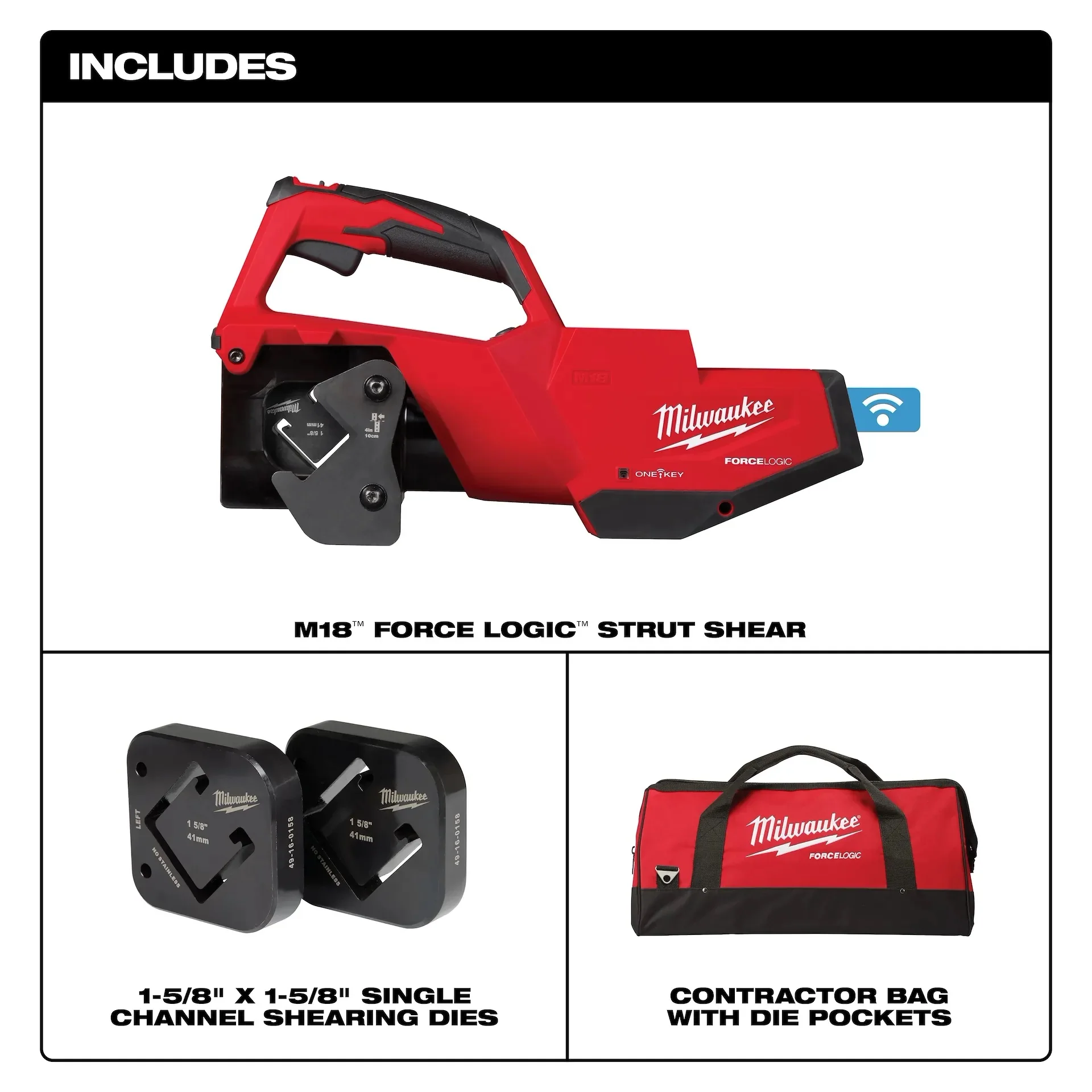 Milwaukee 2933-20 M18 FORCE LOGIC Single Channel Strut Shear - Image 2
