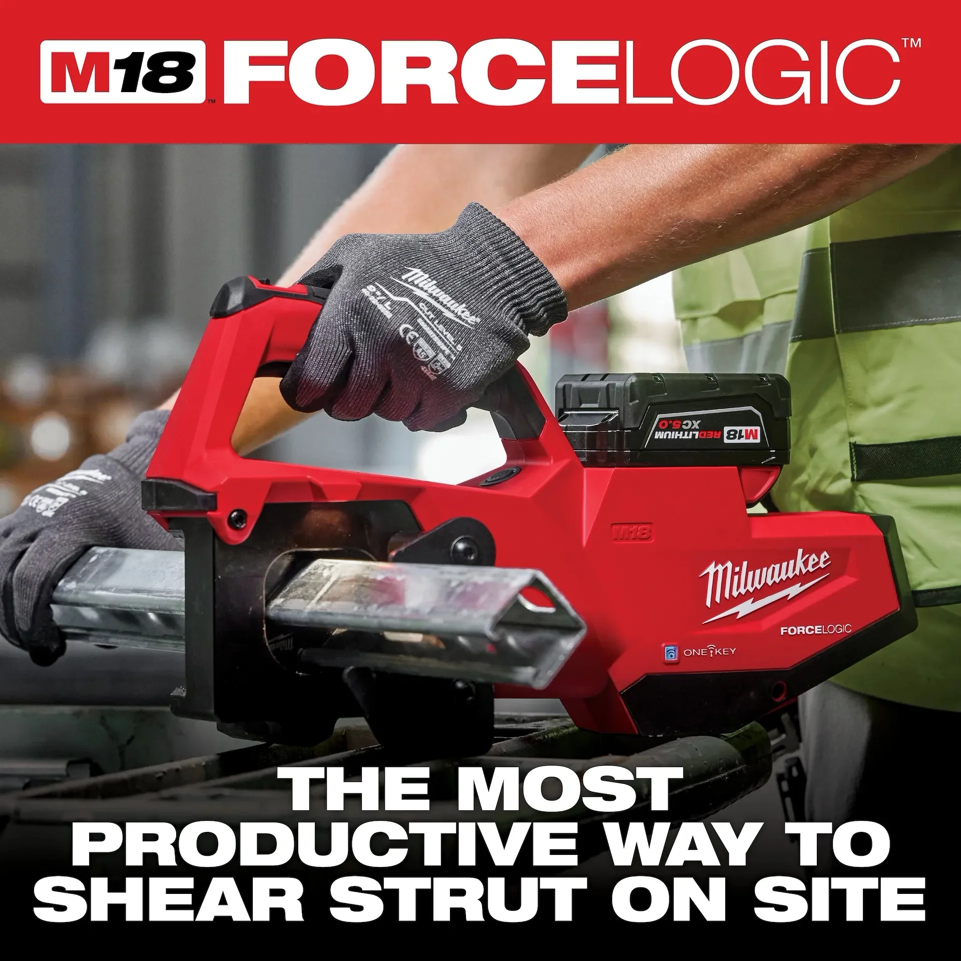 Milwaukee 2933-20 M18 FORCE LOGIC Single Channel Strut Shear - Image 3