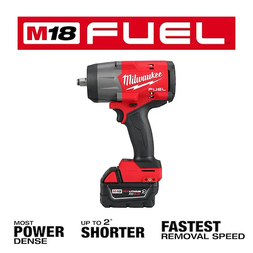 Milwaukee 2967-22 1/2 in 1100 ft/lb (Fastening) 1500 ft/lb (Nut Bursting) 2400 ipm Cordless Impact Wrench with Friction Ring Kit - Image 4