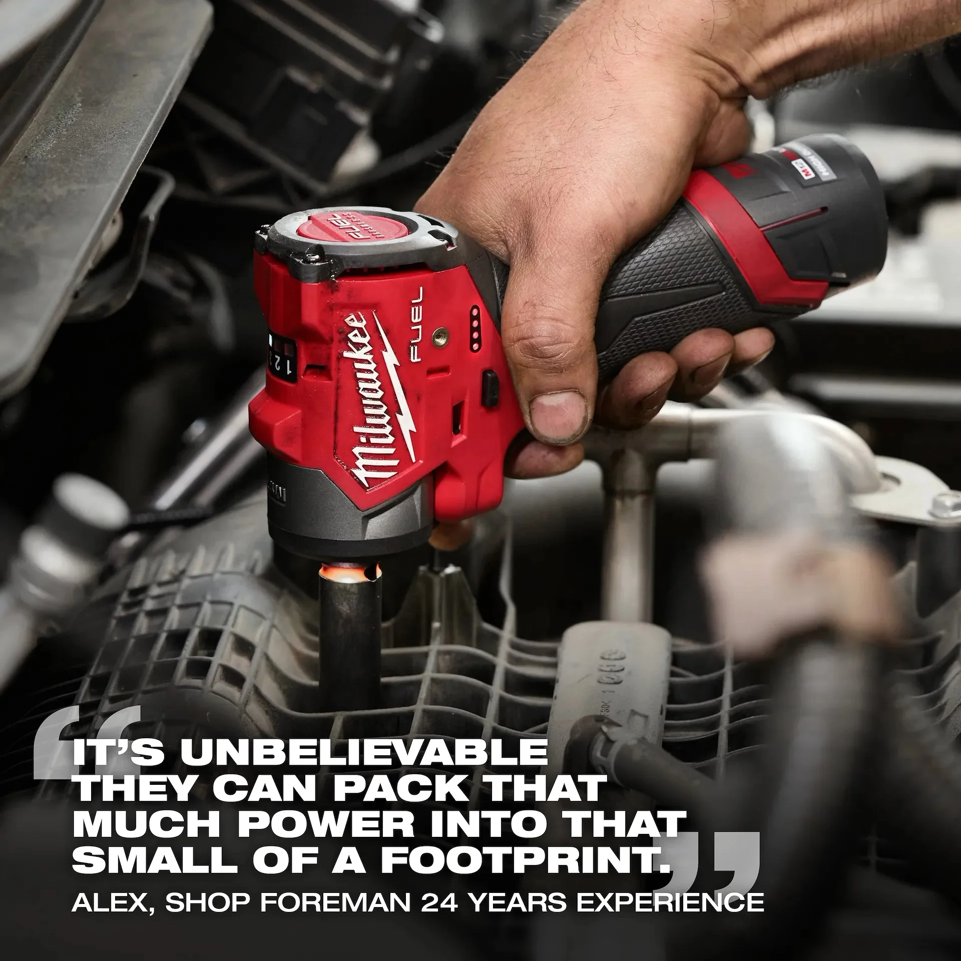 Milwaukee 3049-20 M12 FUEL 3/8in Sub-Compact Impact Wrench with Friction Ring (Tool Only) - Image 7
