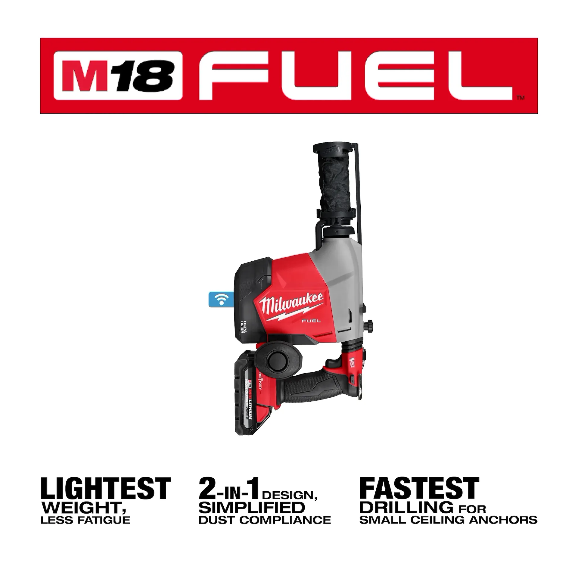 Milwaukee 3311-22 SDS Plus Chuck M18 FUEL™ Lithium-Ion Cordless Rotary Hammer Kit - Image 3