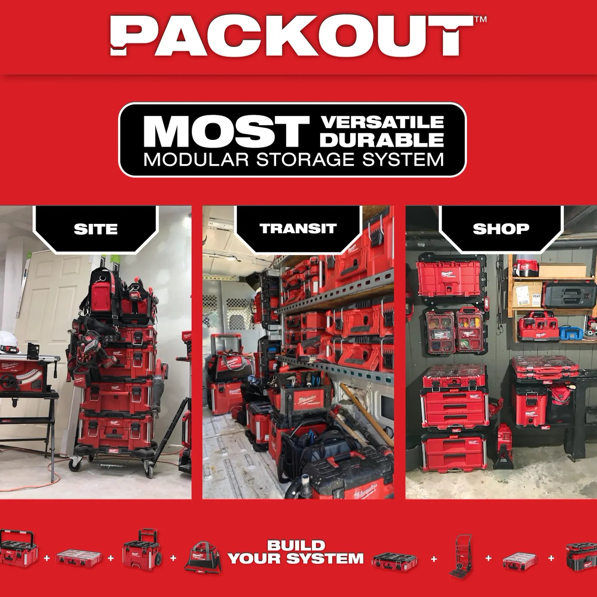 Milwaukee 48-22-8311 PACKOUT™ 9.75 in 15 in 19 in Structured Tote - Image 8