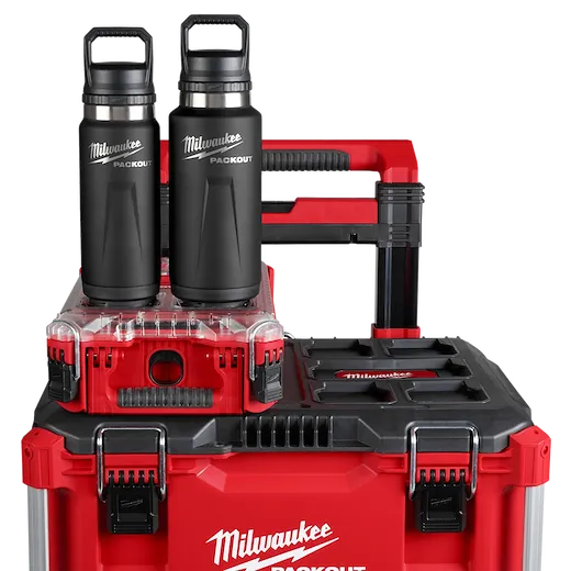 Milwaukee 48-22-8382B PACKOUT™ 18 oz 18/8 Stainless Steel Black Insulated Bottle with Chug Lid - Image 5