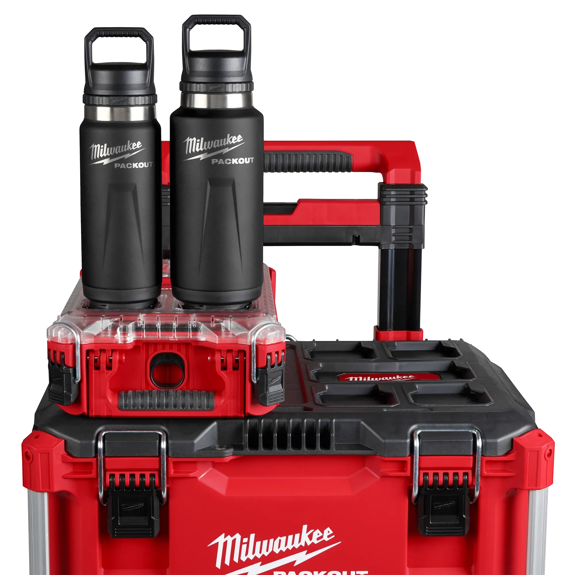 Milwaukee 48-22-8396B PACKOUT™ 24 oz 18/8 Stainless Steel Black Insulated Bottle with Chug Lid - Image 5