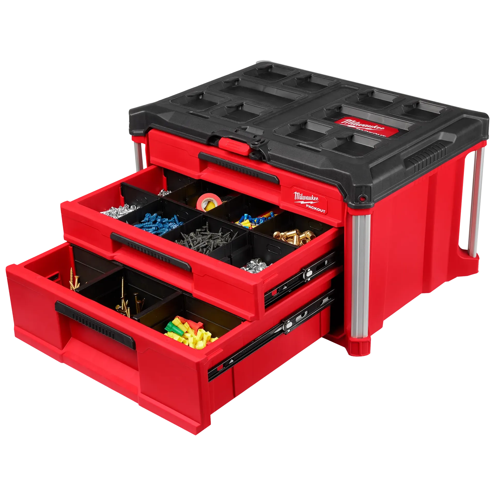 Milwaukee 48-22-8447 PACKOUT™ 3 Drawers 50 lb Polypropylene Tool Box - Image 2