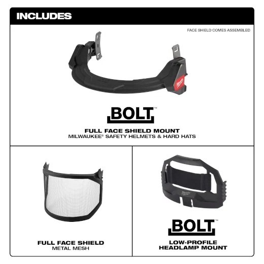 Milwaukee Bolt 48-73-1430 Full Face Shield - Metal Mesh - Image 5