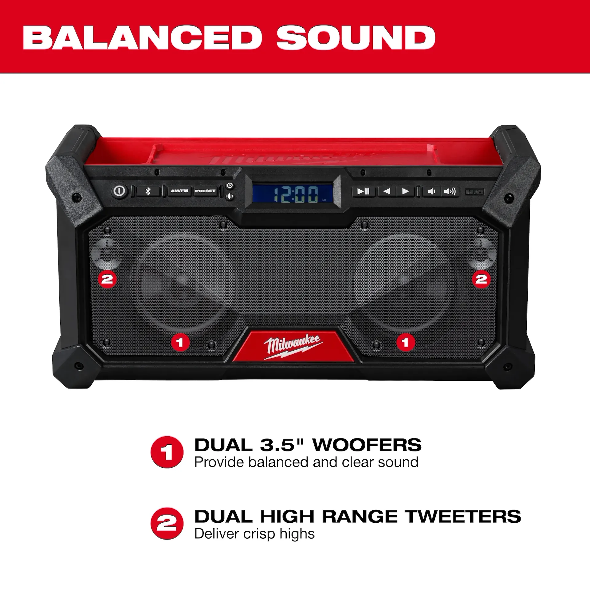 Milwaukee M18 18-Volt Lithium-Ion Cordless Jobsite Radio - Image 4