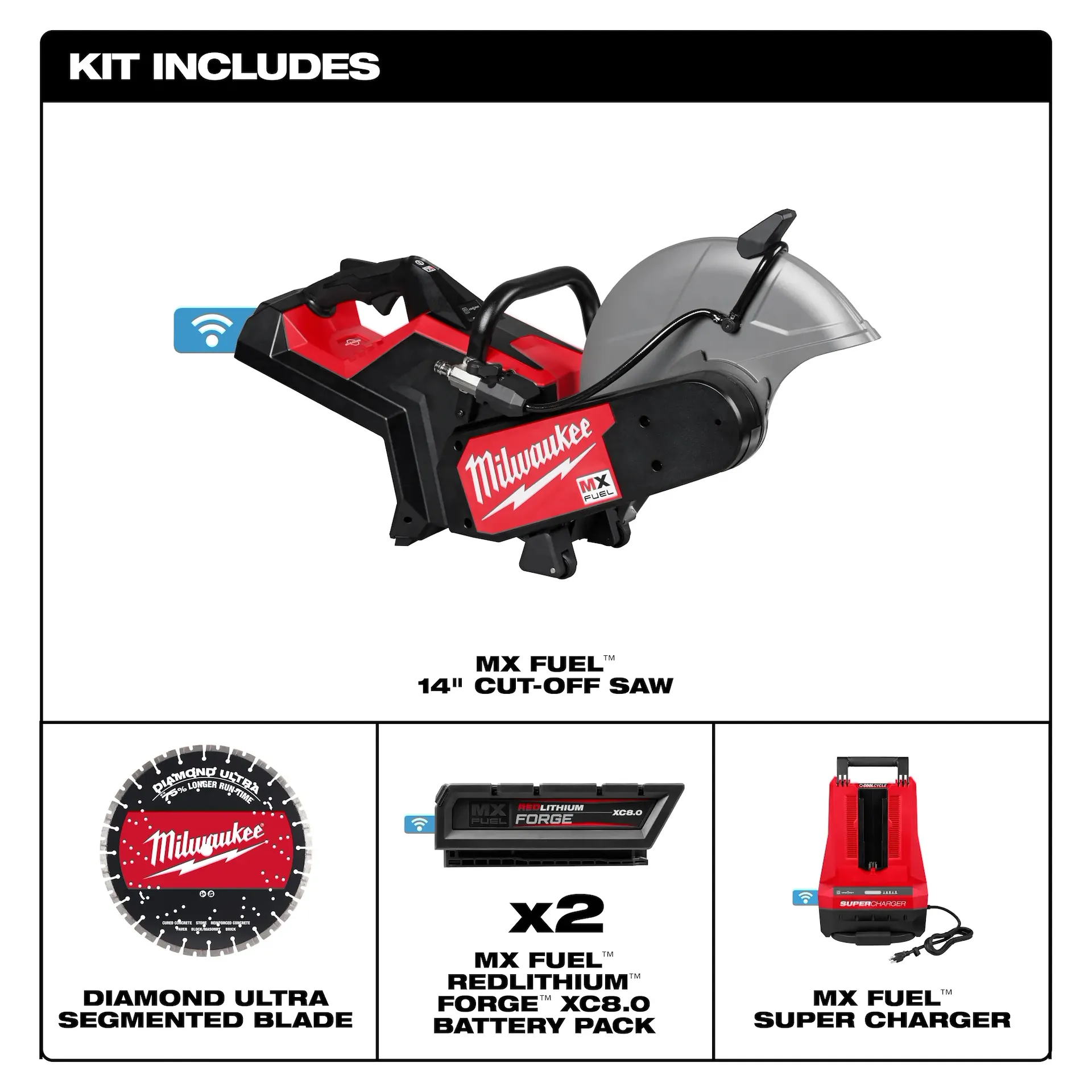 Milwaukee MXF315-2XC MX FUEL™ 14 in MX FUEL Metal Cordless Cut-Off Saw Kit - Image 5